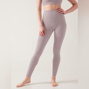 Athleta transcend purple grey 7/8 crop tight size medium
